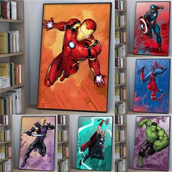 MINISO Marvel film Avengers süper kahraman duvar sanatı posterler örümcek adam ev odası dekorasyon tuval boyama resimleri baskı resim hediye