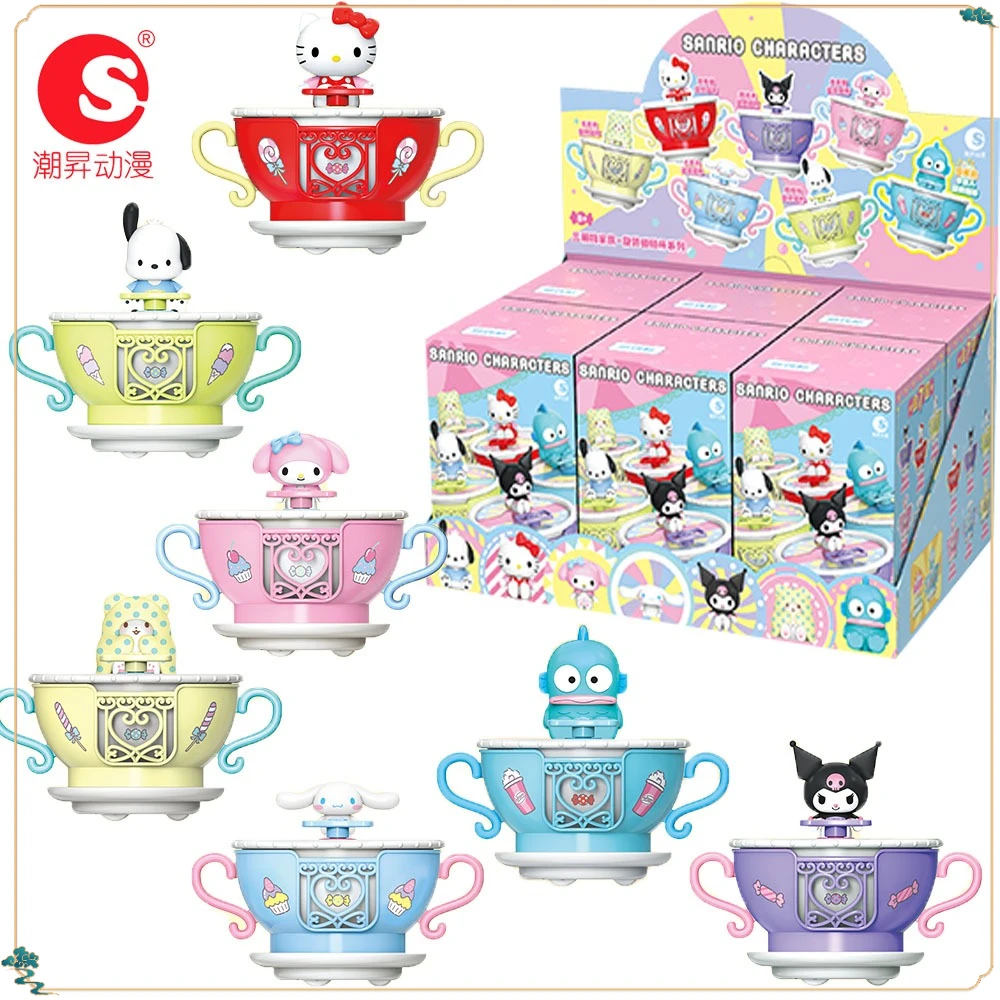 

Original Sanrio Rotating Touch Cup Series Blind Box Anime Cute Surprise Collect Figures Model Kids Toys Gifts Multiple Options