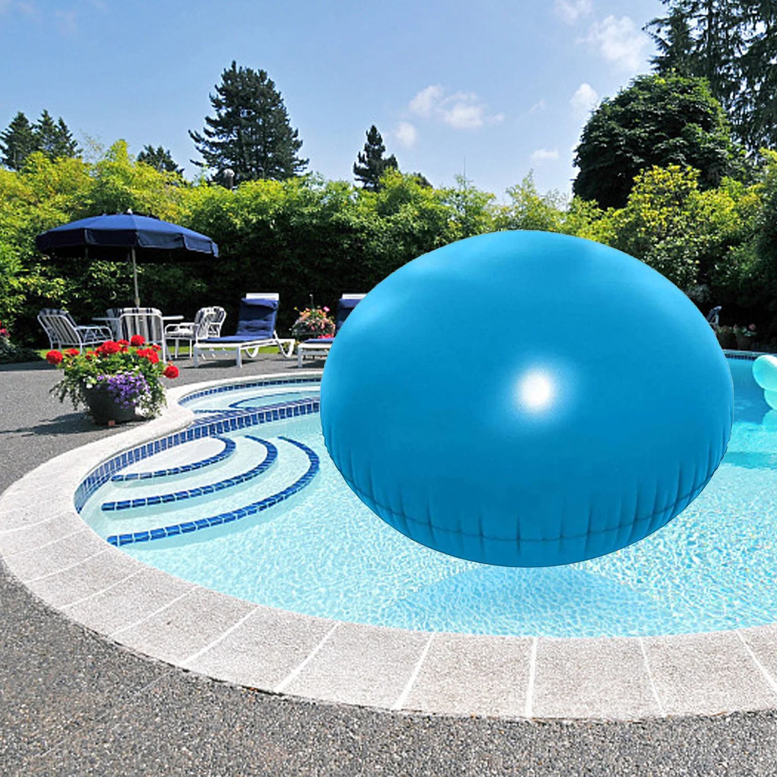 หมอนสระว่ายน้ําฤดูหนาว ผ้าคลุมสระว่ายน้ํา หมอนลม Winterizing Pool Cover หมอนสําหรับผ้าคลุมสระว่ายน้ําเหนือพื้นดิน