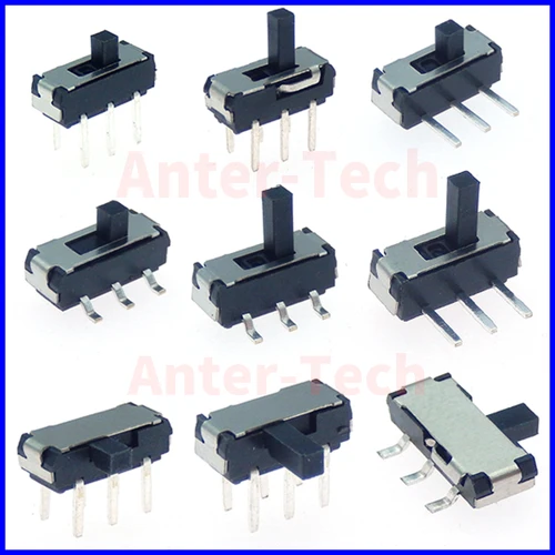 10 Uds MSS22D18 Mini interruptor deslizante SMD SMT DIP en miniatura 2P2T 6 pines mango alto 2MM para interruptor de DVD 3PIN 6PIN 8PIN