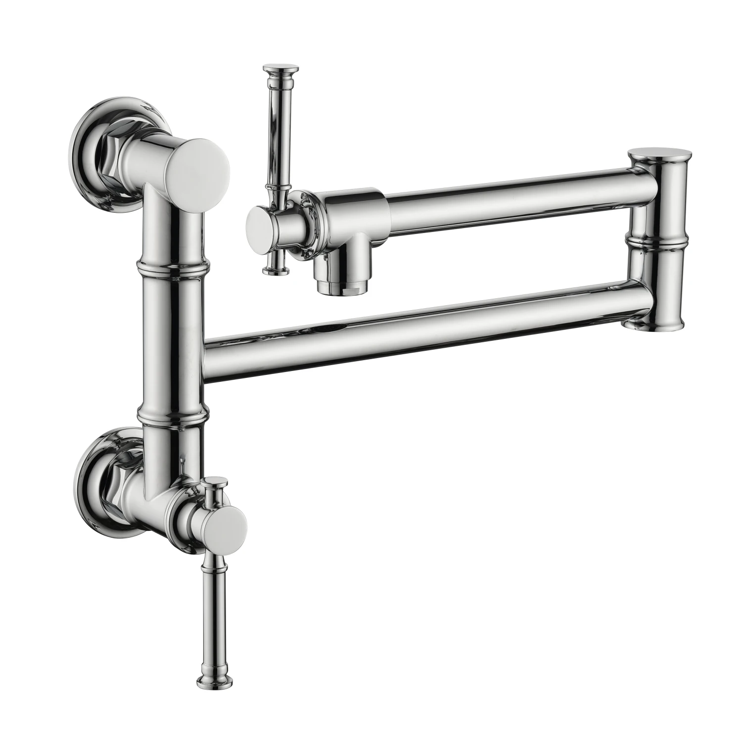 

Pot Filler Faucet Wall Mount Pot Filler Faucet, Modern Brass Pot Filler Two-Attachment Wall Mount Folding Kitchen Pot Filler Swi