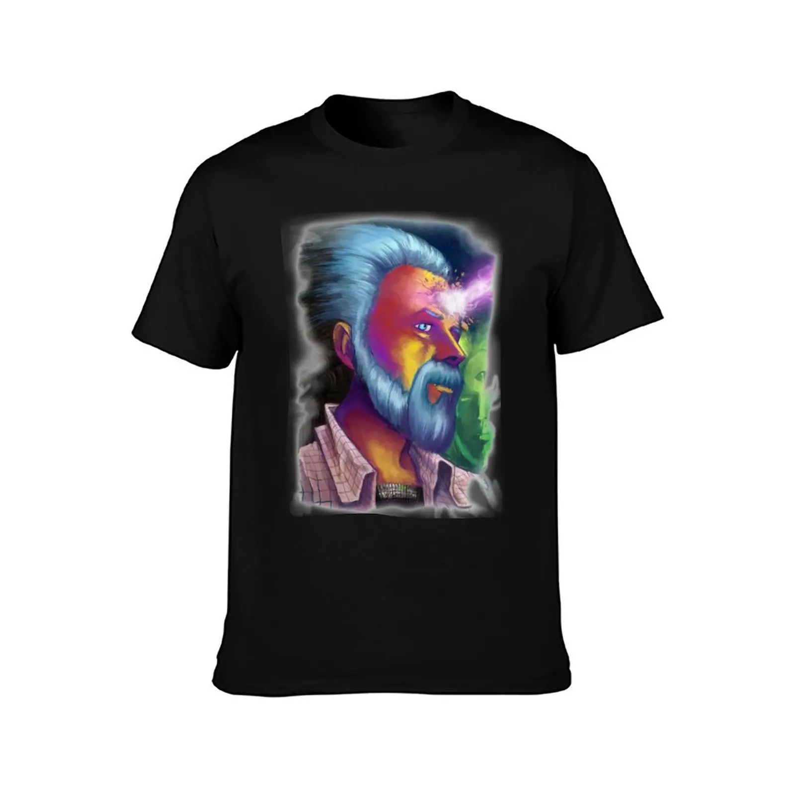 Phillip K. Dick Portrait T-Shirt Work Outdoor Short Sleeve Tee T-Shirt
