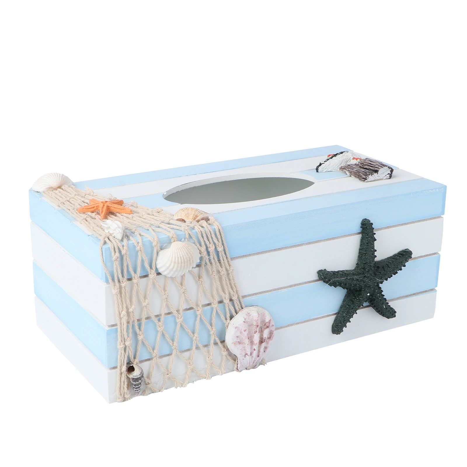 

Tissue Boxes Mediterranean Home Decor Holder Case Car Wooden for Bathroom Baby Storage