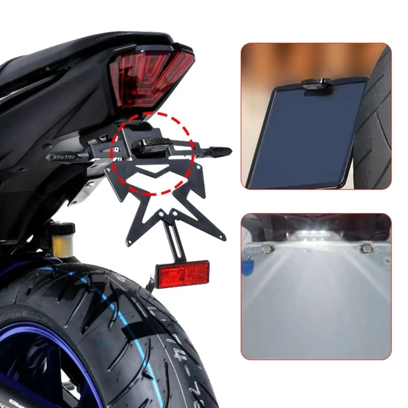 H3ce توفير الطاقة القوية 3 LED دراجة نارية LED لوحة ترخيص الذيل الذيل مقاوم للماء يمكن الاعتماد عليه للاعتماد على السفر الليلي