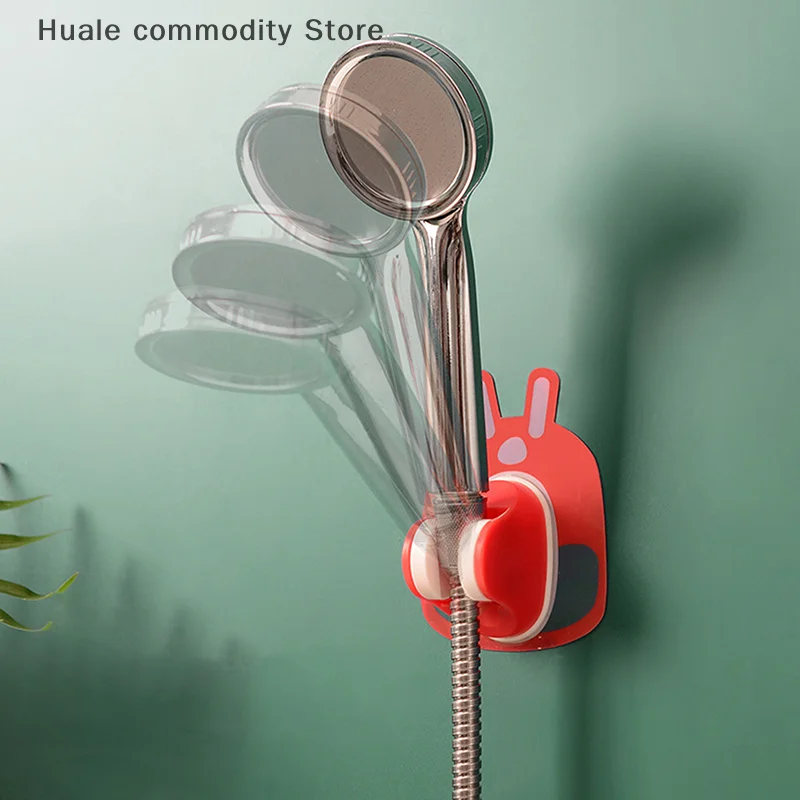 Soporte para cabezal de ducha de dibujos animados, cabezal de ducha con ventosa, soporte de ducha ajustable adecuado para familiares y niños, 1 ud.