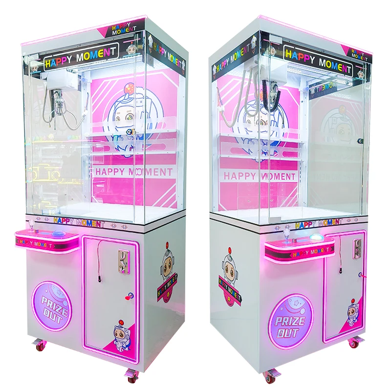 

Custom Indoor Amusement Park Coin Operated Plush Toy Prize Gift Vending Machines Arcade Crane Doll Claw Machine