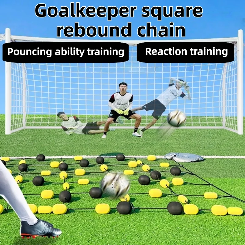 

Professional Goalkeeper Training Rebound Kit, Football Rebound Chain Sensitive Reaction Gear for Soccer Skill Improvement