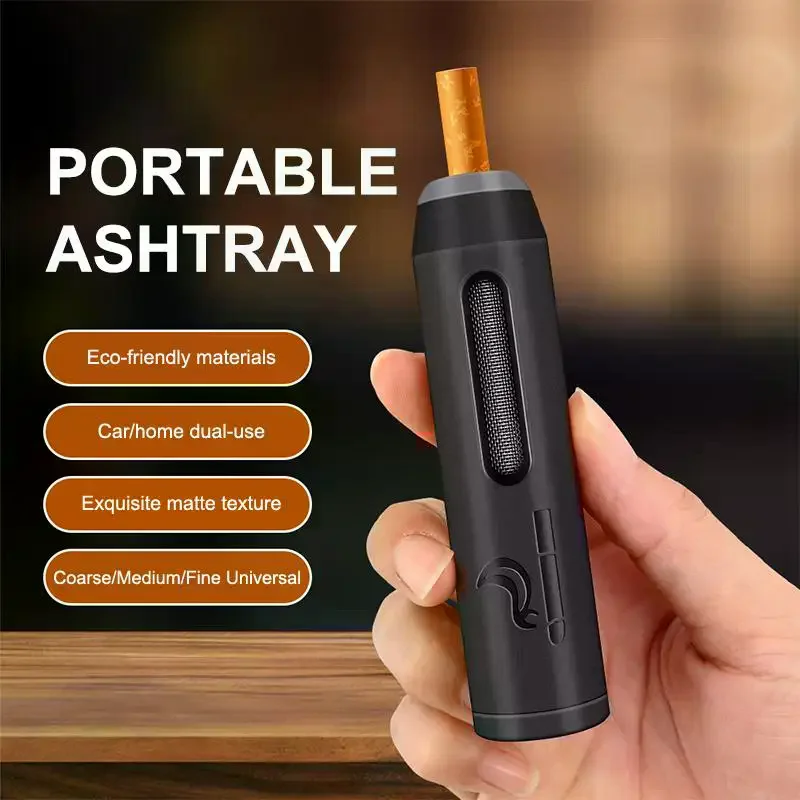 Portable Car Ashtray No-Fall Ash Control Tool For Vehicles Lazy Person's  Accessory Spill-Proof & Easy Clean Design