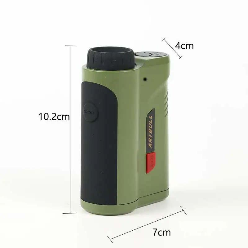 7x تضخيم OLED شاشة حمراء ليزر Rangefinder الصيد مقياس مسافات في الهواء الطلق 2000 1200 ياردة