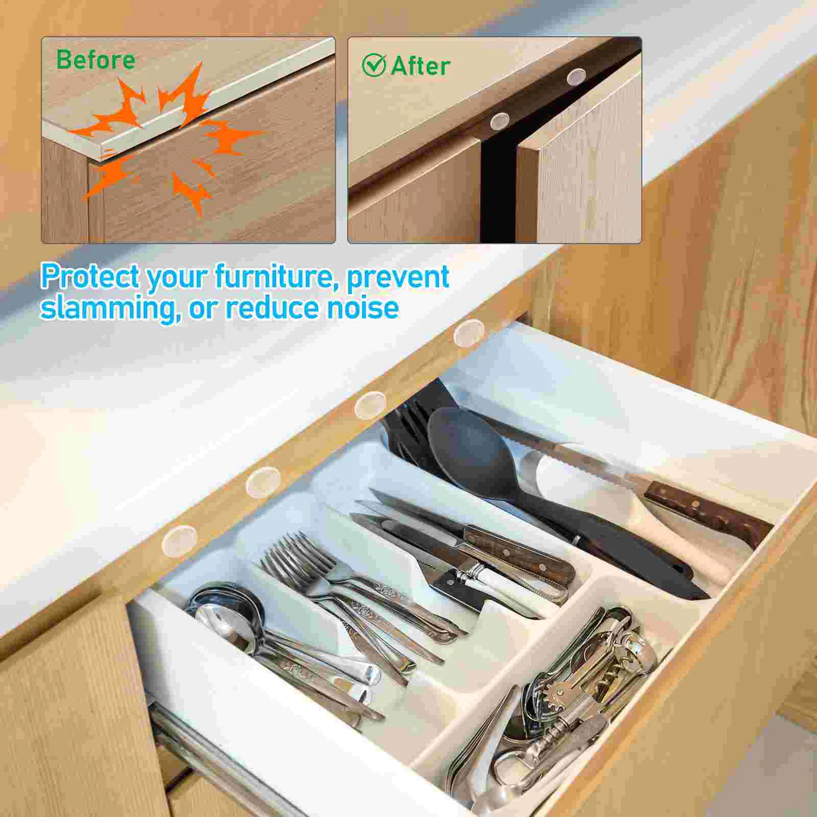 Almohadillas de mesa con junta de vidrio, protectores de gabinete de Gel de sílice antideslizantes para gabinetes de cocina