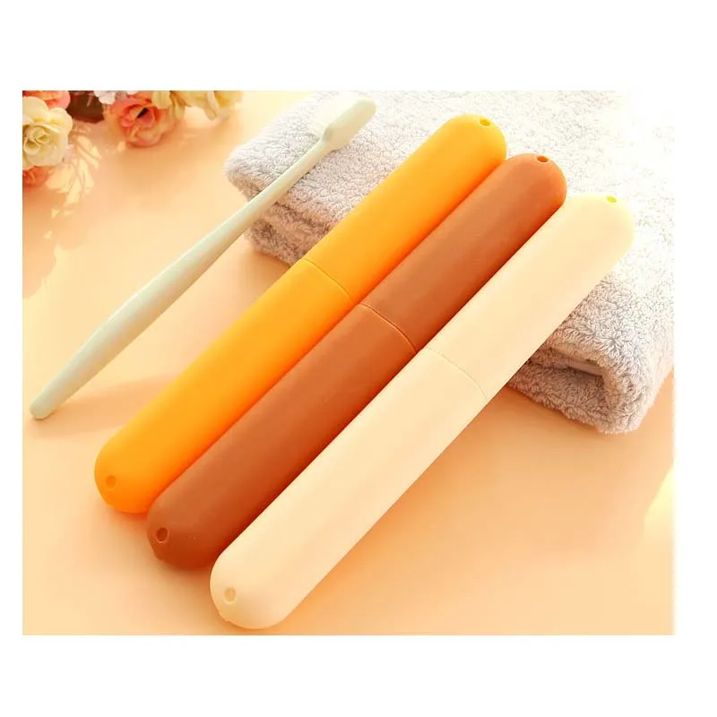 2pcs/set Portable Travel Adult Women Kid Toothbrush Tube Holder Case Box Household Storage Outdoor Holder Bathroom Accessories