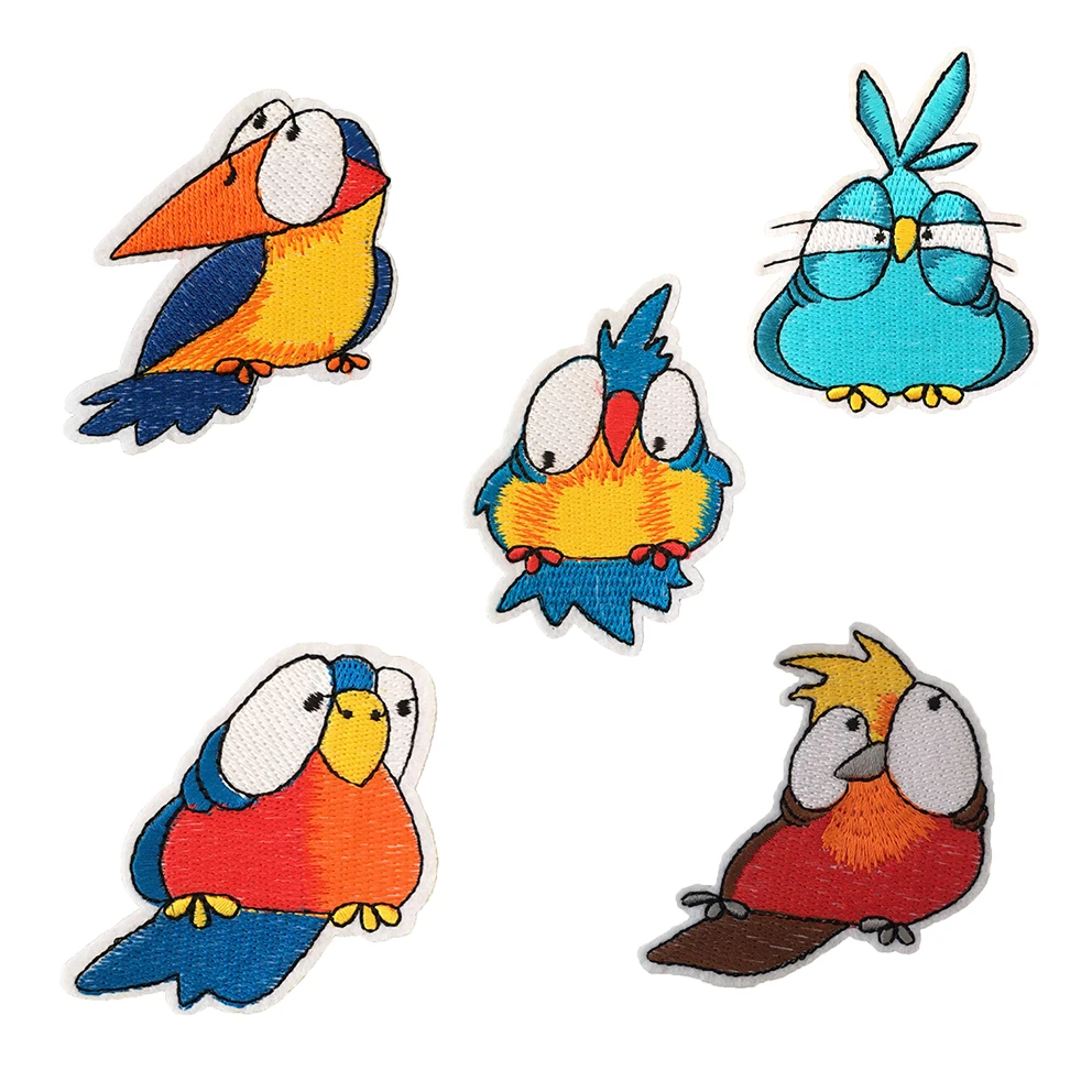 New product lovely Cartoon Bird Hot melt adhesive ironing Cloth patch Sewing DIY accessories Bag and clothing decoration