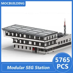 Modular SEG Station Moc Building Blocks Diy Assemble Bricks Architecture Display Collection Creative Educational Xmas Toys Gifts