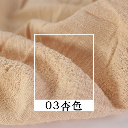 Soft Linen Slub Cotton Fabric for Sewing Solid Color Thin Summer Clothes Materials DIY Dress Patchwork Fabric per meter 50x130cm