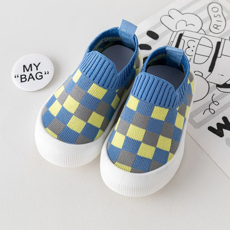 Baby Toddler Shoes Breathable Non-slip Soft Floor Socks Spring and Autumn Simple Cartoon Mesh Soft Soled Baby Shoes