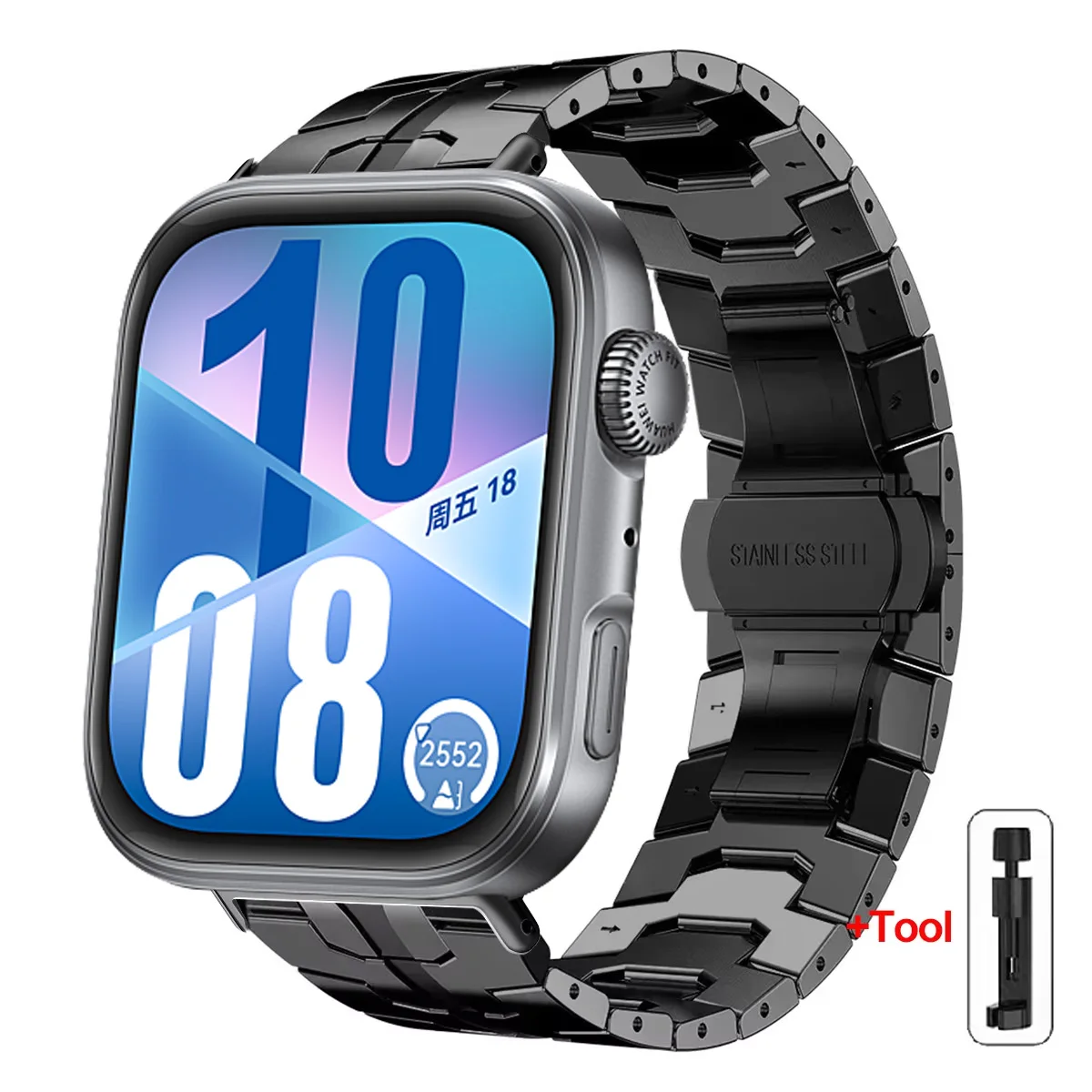 Edelstahlarmband für Huawei Watch Fit 4/4Pro Luxus Business Metallarmband Armband für Huawei Watch Fit 3 Uhrenarmbänder