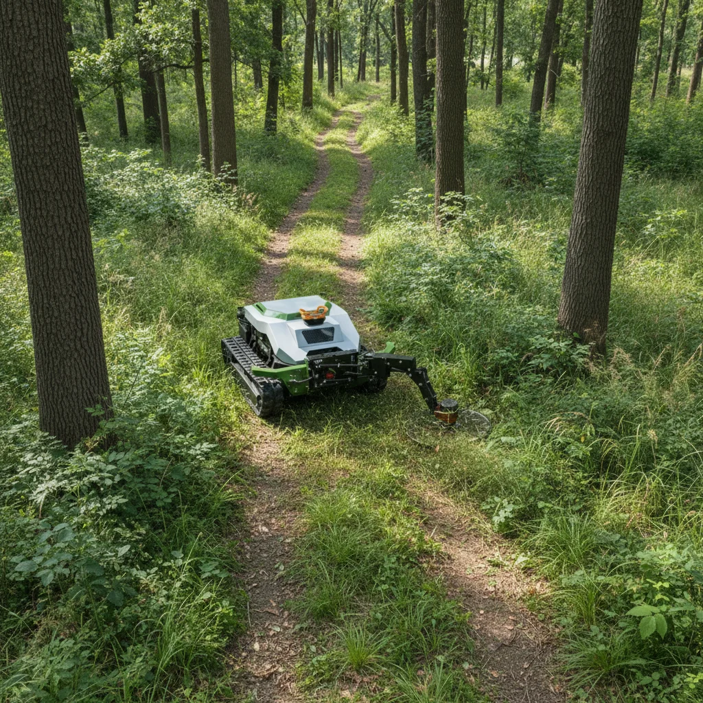 

2025 Remote Control Crawler Lawn Mower All Terrain Tracked Slope Mower Grass Cutting Machine for Garden Farm Orchard