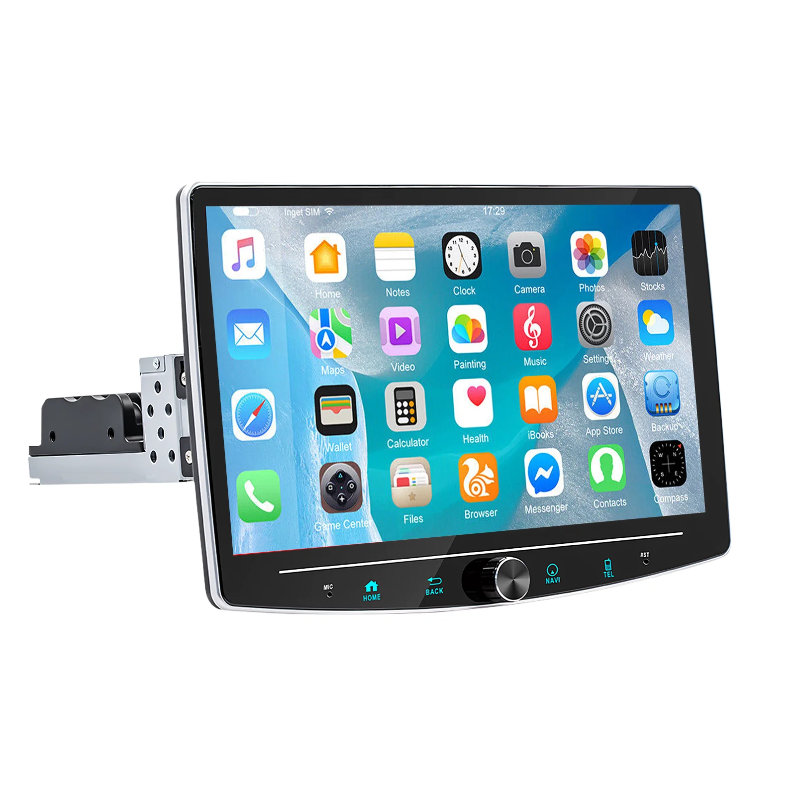 ESSGOO Android 15 10.1 "360 °   Draaibaar scherm 1DIN 6 + 128G 8core 4G Universele autoradio Carplay met microfoon AM Wifi BT RDS SWC - afbeelding 2