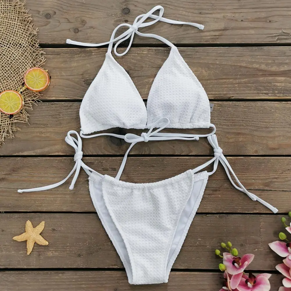 Three-piece Bikini Set Summer Beach Cover-up Set Floral Decor Bikini Set with High Waist Cover Up Skirt Summer for Women