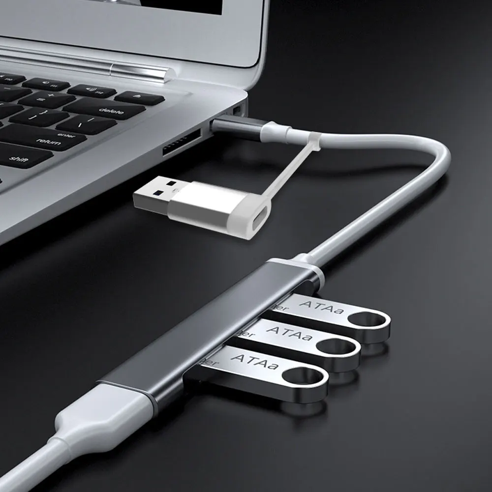Zedify Pro 4-Port USB-C Aluminum OTG Hub 48 S14d58946cdb84c39b630aca6df18f2b7j