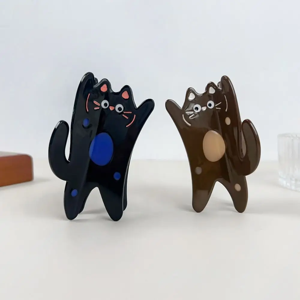 Pinza de pelo de gatito de ácido acético Kawaii, Clip de tiburón de gato personalizado de estilo coreano, tocado de Animal, pinzas de agarre para el cabello para niña