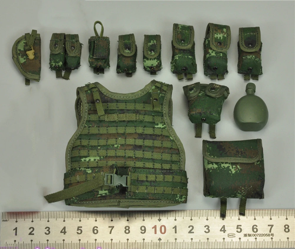 In Stock 1/6th FLAGSET FS 73028 Military Armed Police Chest Vest Bag Kettle Model For 12inch Action Body Collectable