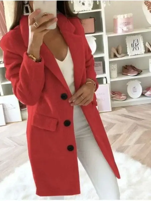 

Autumn Commuter Women's S5XL Size Color Coat Suit Collar Cotton Jaet for Ladies Fall Faion Trend Casual Wear