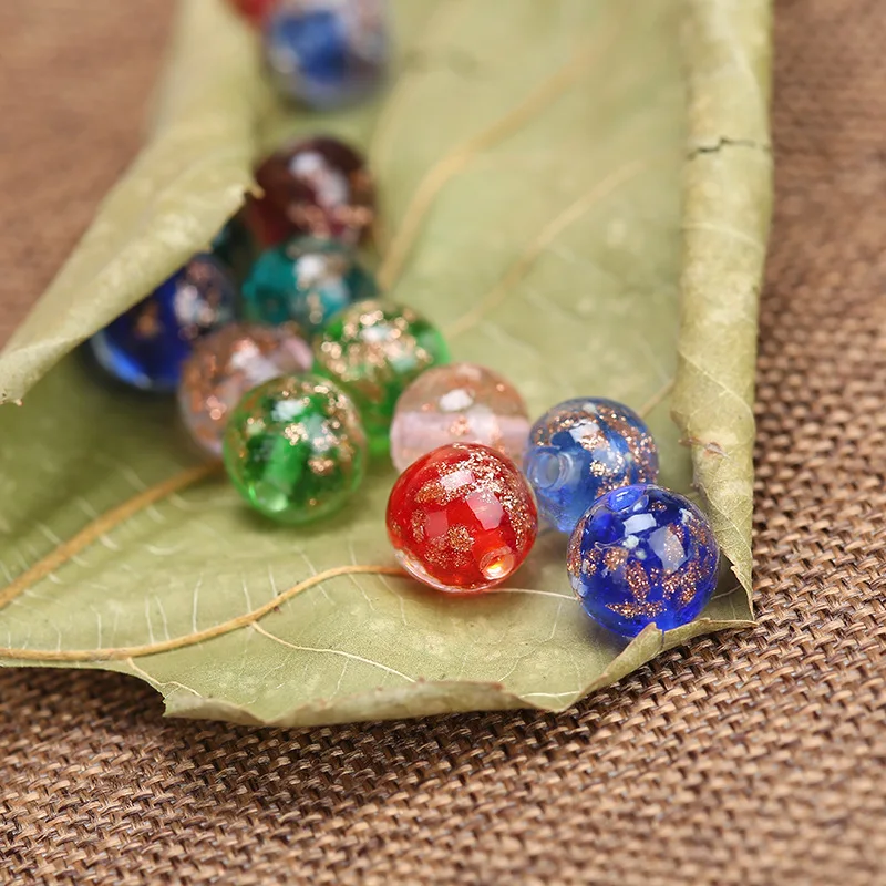 TX83 10pcs 8/12mm Round Color Transparent Handmade Charm Lum