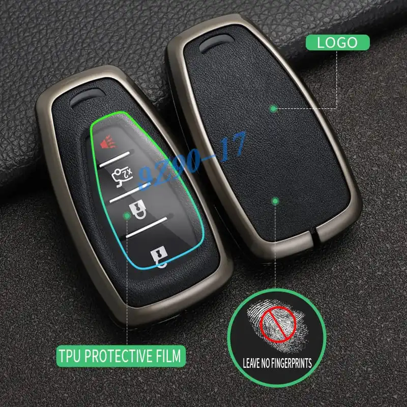 Metal Leather Car Key Fob Case Cover Keychain For Chevrolet Blazer Trax Equinox Cruze Malibu Traverse Trailblazer Camaro view 4