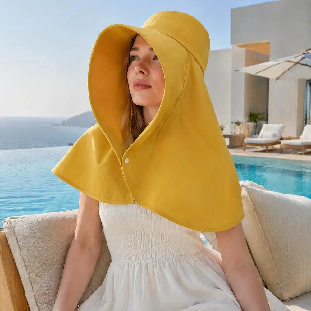 Sun Protection Hat for Women Sun Hat with Shawl Women’s Wide Brim Sun Hat with Neck Flap Uv Protection Fishing for Hiking