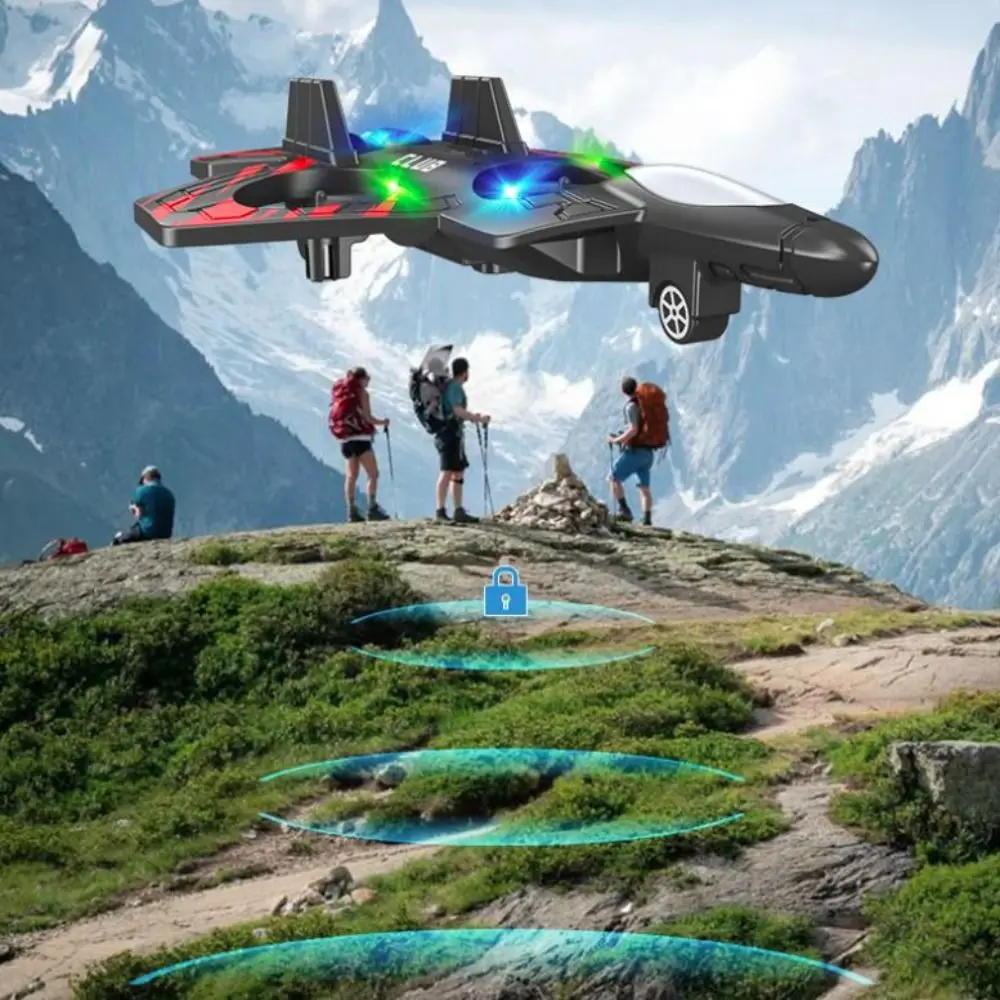 Espuma EPP Control remoto combate de espuma detección de gravedad Drones RC helicóptero de cuatro motores juguete con luz portátil RC Hobby Jet avión