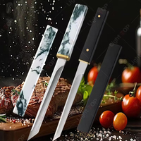 NEW Stainless Steel Boning Knife Handmade Forged Butcher Cleaver Knife Fruit Slicing Knife Roasted Lamb Steak Knife Sheath