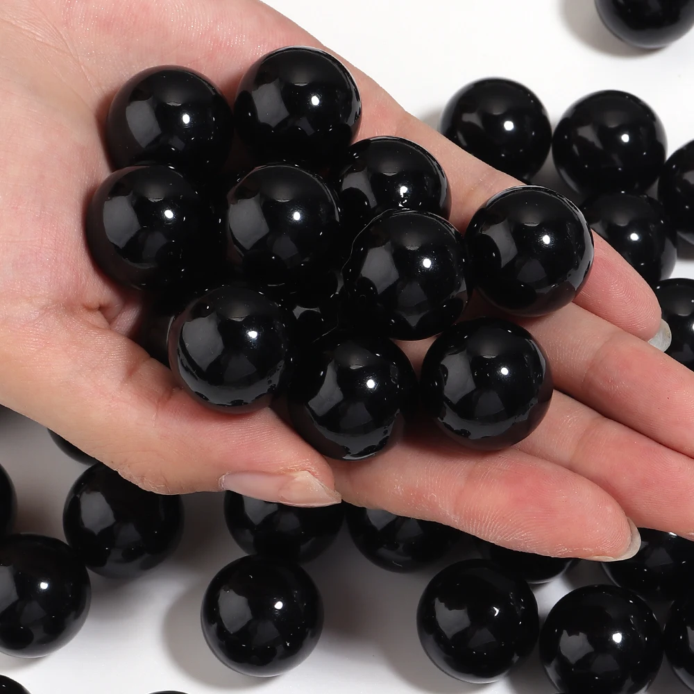 5-1000 Stück 1,5-30 mm schwarze ABS-Imitationsperlen ohne Loch, runde lose Abstandsperlen für die Schmuckherstellung, DIY-Armbänder, Halsketten – Detail 14
