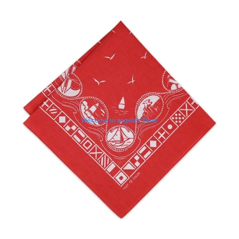 X4YC وشاح قطني مرن مطبوع بتصميم الهيب هوب لحفلات التنزه سيرًا على الأقدام والملابس اليومية