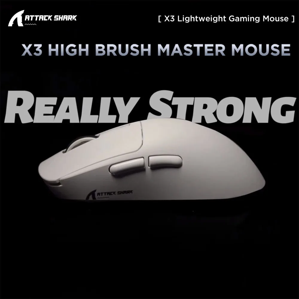 X3 PixArt PAW3395 49g Lightweight Mouse Wiredless Tri-Mode Connection, 26000dpi, 650IPS, Macro Gaming Mouse