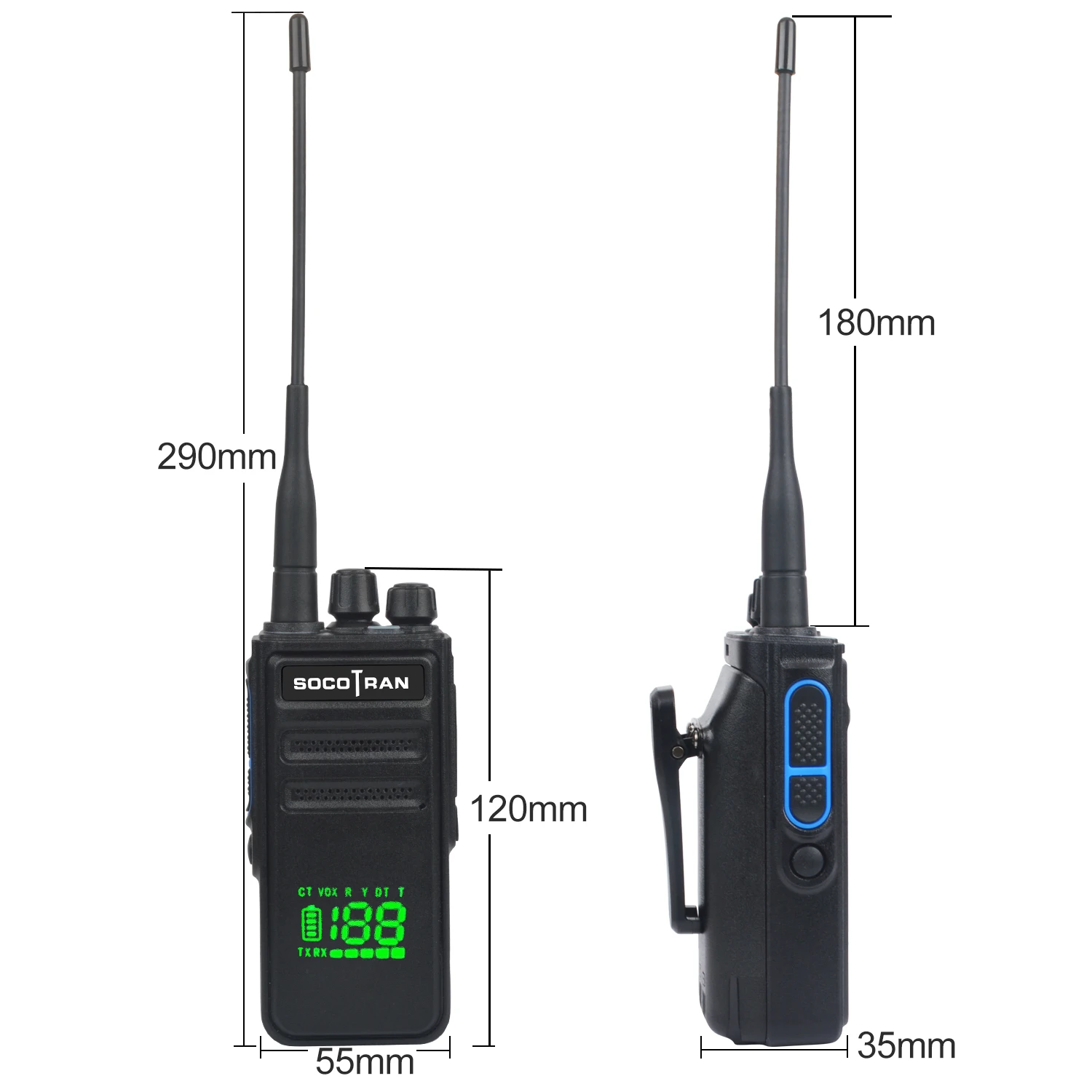 Handheld Two Way Radio Noise Reduction UHF 400-480MHz 199 channels Walkie Talkie portable Transceiver Noise Reduction