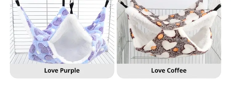 Hamster Hängematte Kleine Haustier Hängen Bett Doppel Warme Verdickte Honeybug Fliegende Eichhörnchen Meerschweinchen Hängematte Haustier Käfig Zubehör – Detail 9