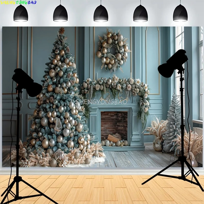 Beautiful Firework Show Cityscape Night Photography Backdrops Happy New Year Christmas Day Family Party Photo Background XH-08