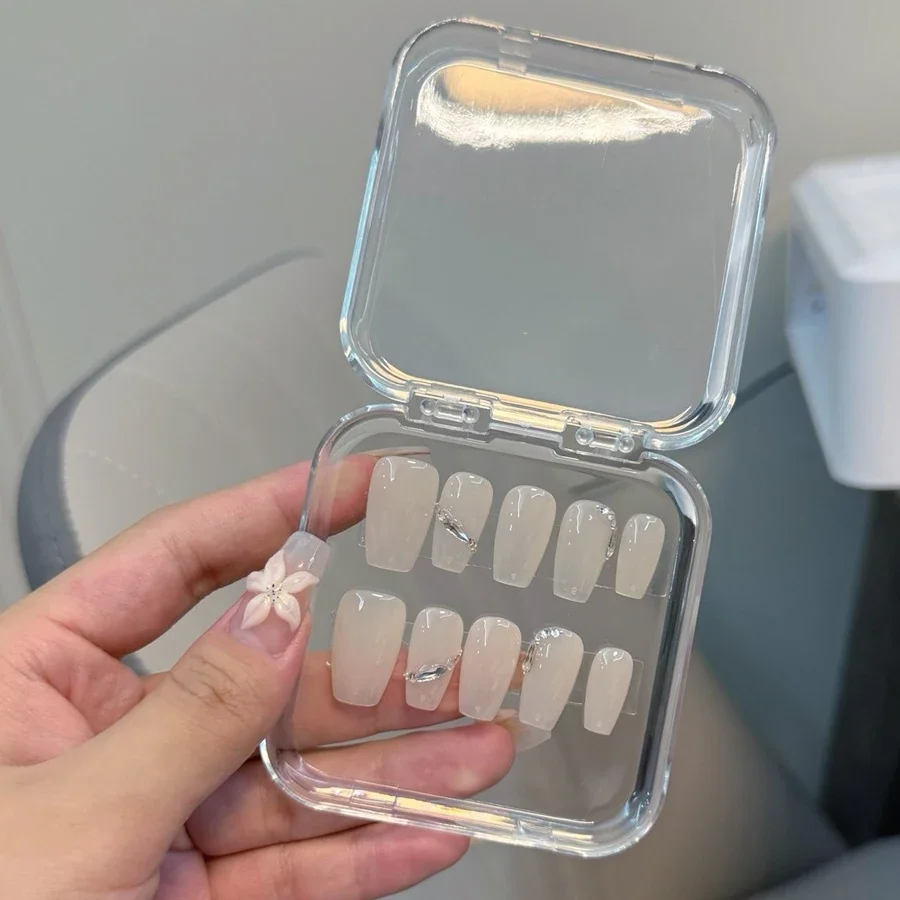 1/5Pcs Press On Nail Packaging Box, Dustproof Nail Tip Display Case, Portable Storage Organizer for Handmade False Nails