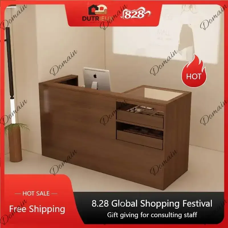 SX Restaurant Drawers Reception Desks Beauty Salon Design Luxury Reception Desks Front Modern Cashier Biurko Do Recepcji Furnitu