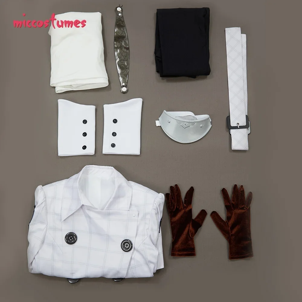 Miccostumes unissex protagonista cosplay traje topo e calças com camisa interna e luvas trajes de cosplay de halloween