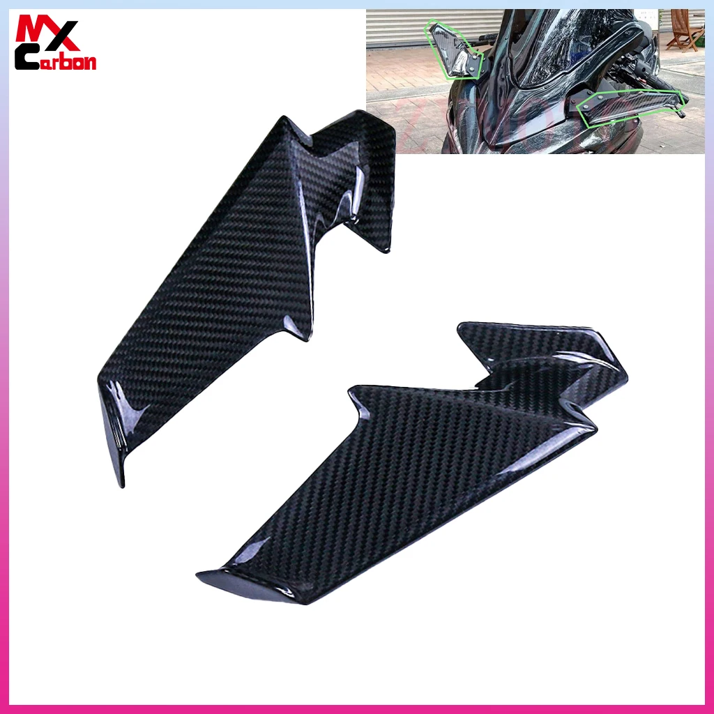 

Motorcycle Winglets Fairings for Kawasaki Ninja 400 2018 2019 2020 2021 2022 2023 Full Carbon Fiber Side Spoiler Fairing