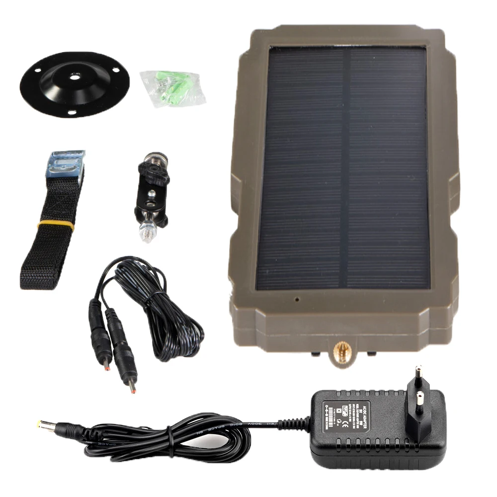 Solar Panel Trail Camera Power Supply Charger Battery  for Suntek 9V  HC900 HC801 HC700 HC550 HC300 Series