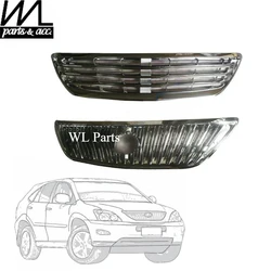 Front Bumper Grille Silver Black Grill for Lexus RX300 RX330 RX350 2003-2006 ABS Racing Grills Car Styling Accessories