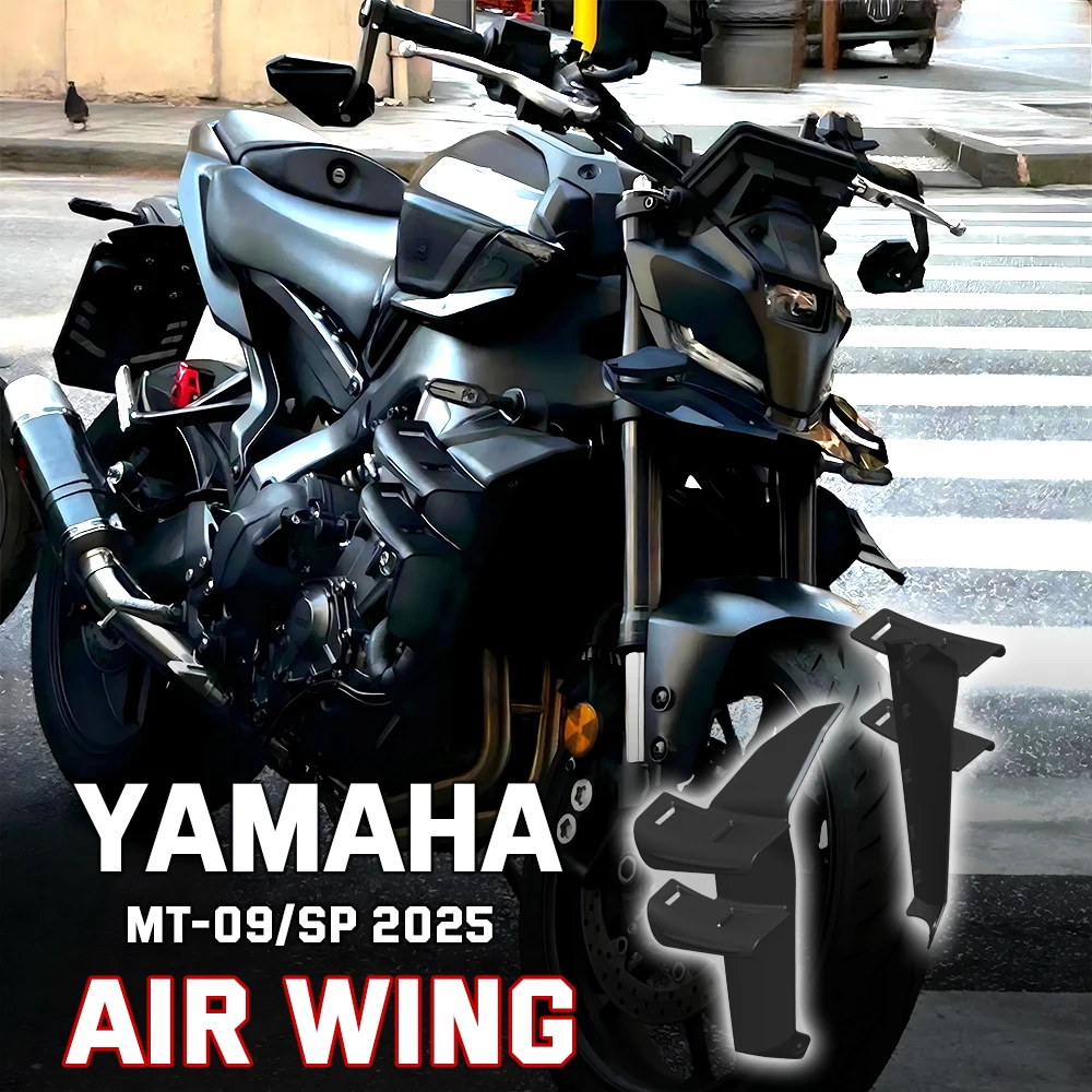 

Для YAMAHA MT09/SP 2024 2025 2026 аэродинамическое крылышко с фиксированным крылом, передний спойлер, нижний спойлер MT09, передние спойлеры