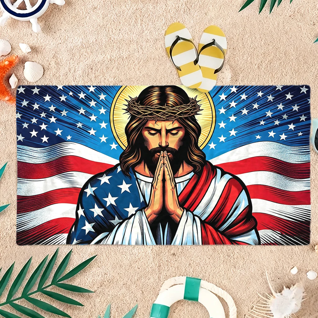 1pc American 250th Anniversary Celebration Beach Towel Large Quick-drying Towel Suitable for Beach Yoga Pool Gym Sport Towel
