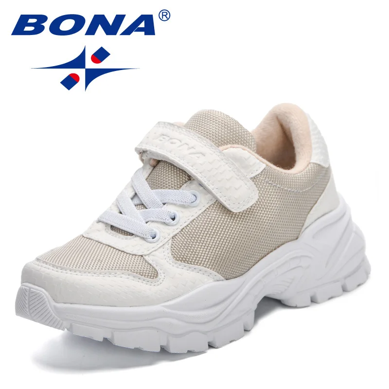 BONA 2023 New Designers Sport Shoes Kids Trendy Sneakers Boys Leisure Trainers Kid Winter Brand Walking Jogging Shoes Children