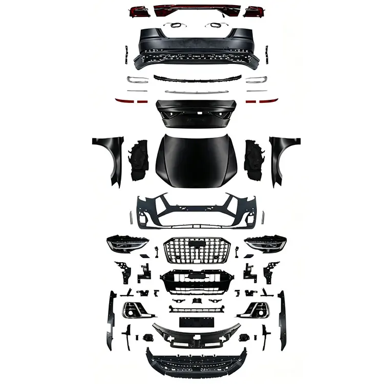 Body Kit for 2011-2017 A8 D4 Upgrade to 2023 Horch diamond Style Kit Bumper Fender Hood Grille Headlight Taillight