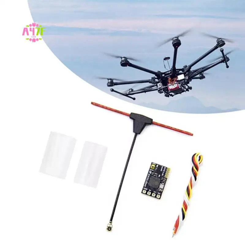 

A47F-5PCS ELRS Receiver 2.4Ghz NANO Expresslrs Receiver CRSF With T-Type Antenna For RC FPV Traversing Drones Parts