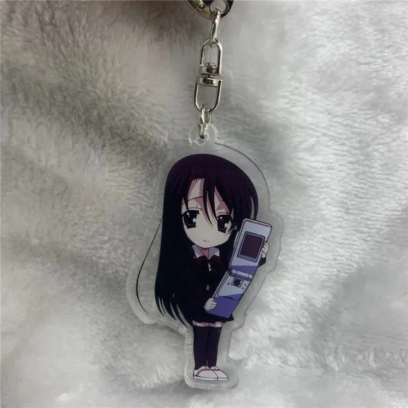 Anime Keychain Saionji Sekai Katsura Kotonoha Acrylic Keyring Strap Figure Hanging Accessories 6cm